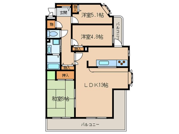 エクセリーヌ有松の物件間取画像